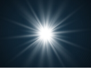 Bright beautiful star.Illustration of a light effect on a transparent background.
