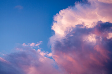 thundercloud in sunlight, abstract natural background
