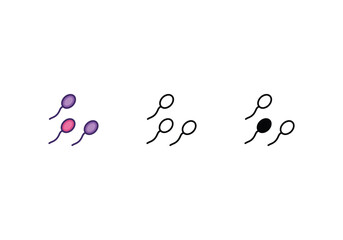  male sperm icon vector stock.