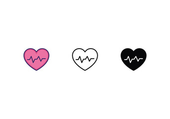 Cardiogram icon vector stock.