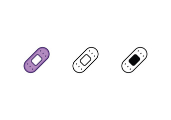 Plaster icon vector stock.