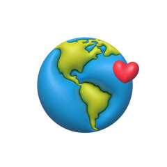 Earth Day. International Mother Earth Day. 3d save earth icon illustration