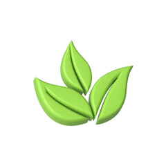 Earth Day. International Mother Earth Day. 3d leaf icon illustration