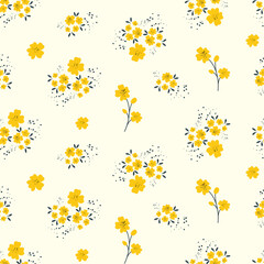Floral seamless pattern.Vector graphic background with flowers