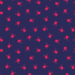 dark seamless pattern with red spiders, great for men's clothing, ties; Father's Day- vector illustration