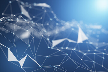 Background from threads and paths.. Artificial Intelligence. Machine learning. Data background. Big data. Frame background. Structural background. 3d render.