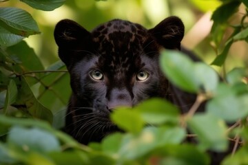 Baby wildlife in the green forest