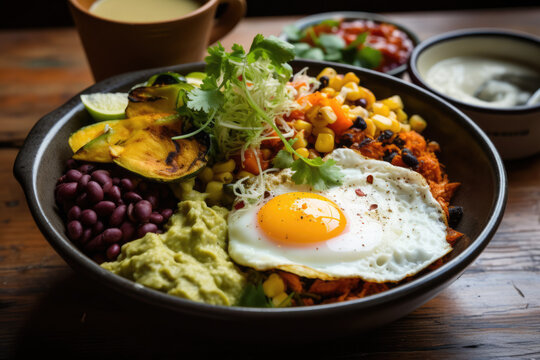 Mexican Breakfast Bowl, AI Generative