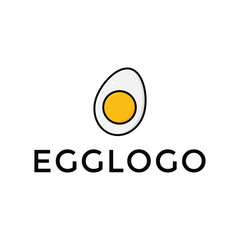 Illustration of a restaurant logo with a delicious looking egg with a yolk in the middle