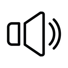 Sound Speaker Volume Icon, Symbol, Sign, Black and White For Website, Mobile Apps, and Other Design Elements