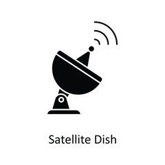 Satellite Dish Vector  Solid Icons. Simple stock illustration stock