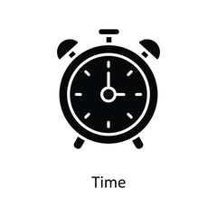 Time  Vector  Solid Icons. Simple stock illustration stock