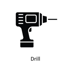 Drill  Vector  Solid Icons. Simple stock illustration stock