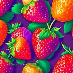 Muitos morangos a vis&atilde;o superior de comida saud&aacute;vel de design plano