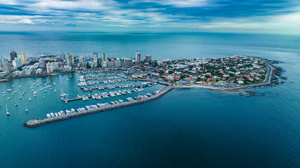 Aerial of Punta del Este, Uruguay