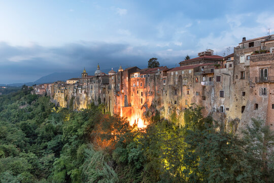View of Sant'Agata de' Goti old town, Benevento, Campania, Italy.