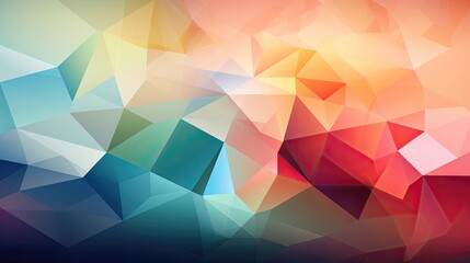 Abstract 3D colored polygon background. Generative AI