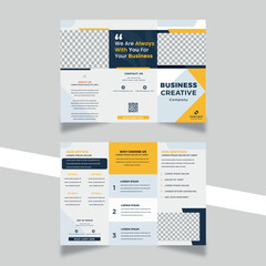 trifold creative business brochure design template, tri-fold, z fold