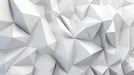 Fototapeta premium Abstract 3D white polygon background. Generative AI