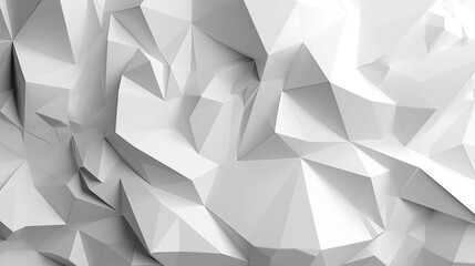 Abstract 3D white polygon background. Generative AI