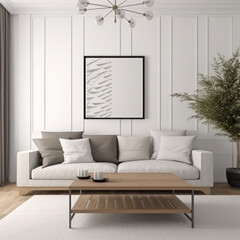 Living room aesthetic realestate mockup Generative AI