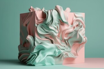 Minty Pink Dreams: Exploring the Concept of Lightness in Pastel Abstractions 10