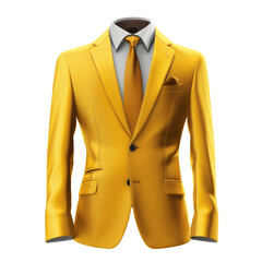 yellow suit isolated on white
