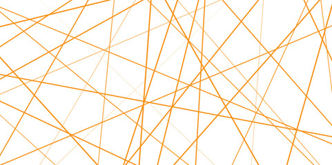 Obraz premium Abstract luxury golden or orange geometric random chaotic lines with many squares and triangles shape background.