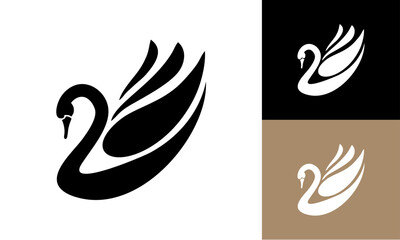 Obraz premium modern minimalist goose logo