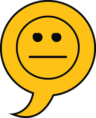 Smiley face bubble vector icon. Cute Different emotions