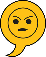 Smiley face bubble vector icon. Cute Different emotions