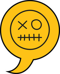 Smiley face bubble vector icon. Cute Different emotions