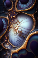 Obraz premium Abstract fluid alcohol ink texture background made with generated ai