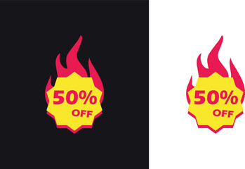 fire discount design for company and business 