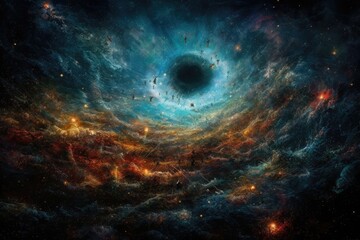 Obraz na płótnie Canvas Portal to Eternity: The Mystical Space Where Souls are Born and Dissipate 8