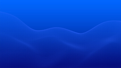 Blue background. Flowing blue waves. Abstract digital wave. Flow. Line Vector illustration for tech futuristic innovation concept modern Gradient Background Graphic design Space. Smooth stylish. Curve