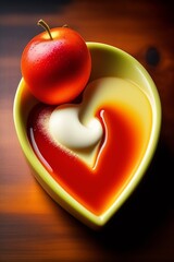 Obraz premium apple and heart
