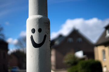 Smiley lamp post