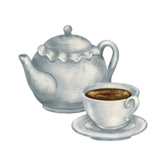 teapot and cup