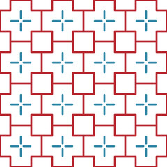 Simple, colorful, abstract, geometric pattern design background. Pattern graphic used for wallpaper, tile, fabric, textile.