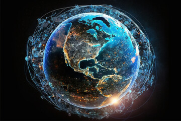 Obraz premium Communication technology for internet business