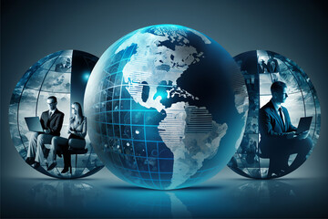 Fototapeta premium Best Internet Concept of global business