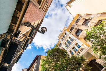 Narrow street in Madrid near Puerta del sol, Spain © TambolyPhotodesign