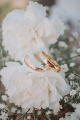 boda, flor, ramo, naturaleza, amor, rosa, decoraciones, anillos, alianzas