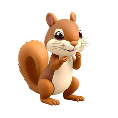 Naklejka premium Cartoon character squirrel