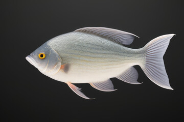 Fototapeta premium Fish Design Element on a Solid Background: Perfect for Underwater-themed Projects and Decor