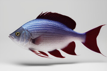 Obraz premium Fish Design Element on a Solid Background: Perfect for Underwater-themed Projects and Decor