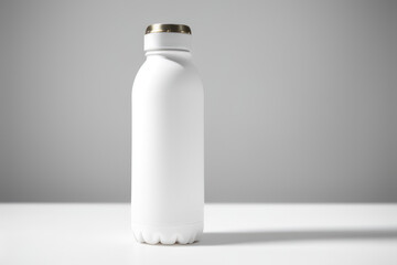 Clean White Water Bottle Mockup: Perfect for Branding and Product Showcase