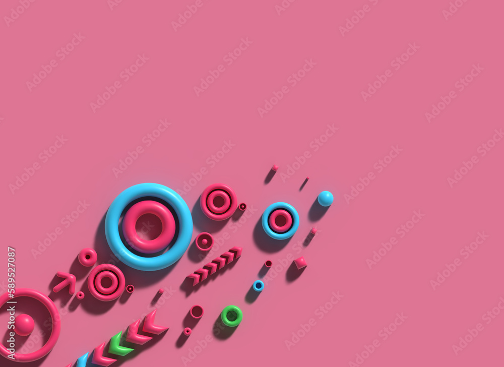 Poster 3d rendering abstract background with waves. creative architectural concept.