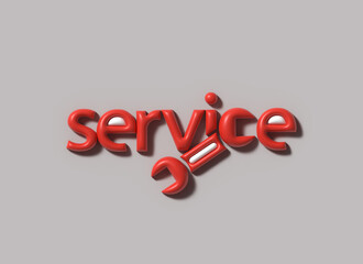 Service Web Icon logo 3d illustration design.